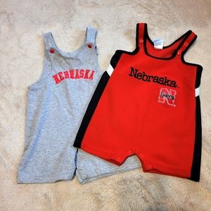 Nebraska Huskers Baby Bodysuit Lot Of 2 Red Gray 18 Months And 24 Months